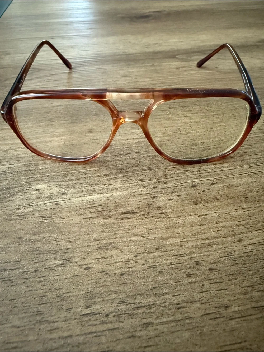 Vintage Tech Pro Aviator Brown Tortoise Full Rim Eyeglasses FRAMES ONLY 140 80s